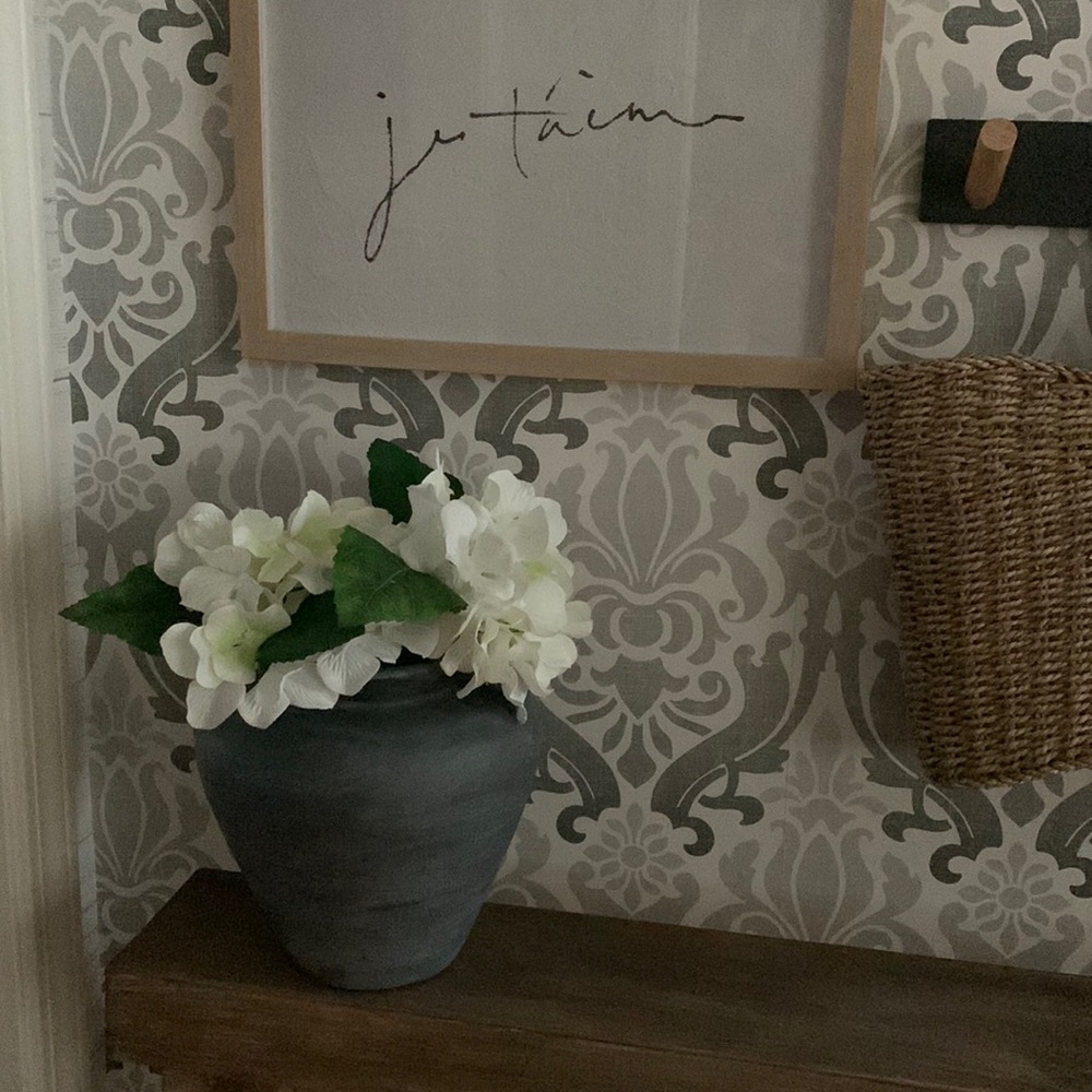 “Pottery Barn Doppelgänger” charcoal black vase